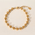 Gold Beaded Link Bracelet