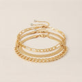 Cuban Snake Bead Bracelet Set