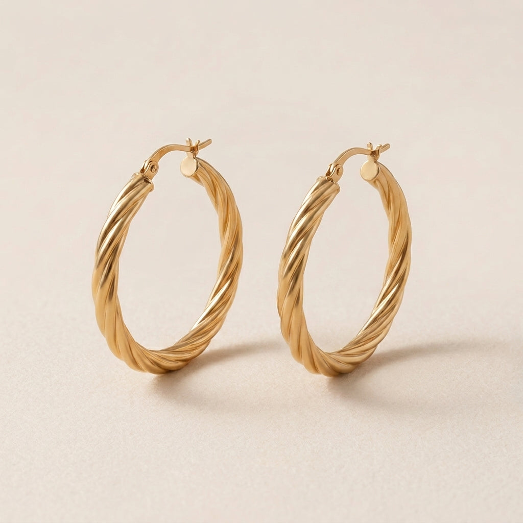 Twisted Hoop Earrings