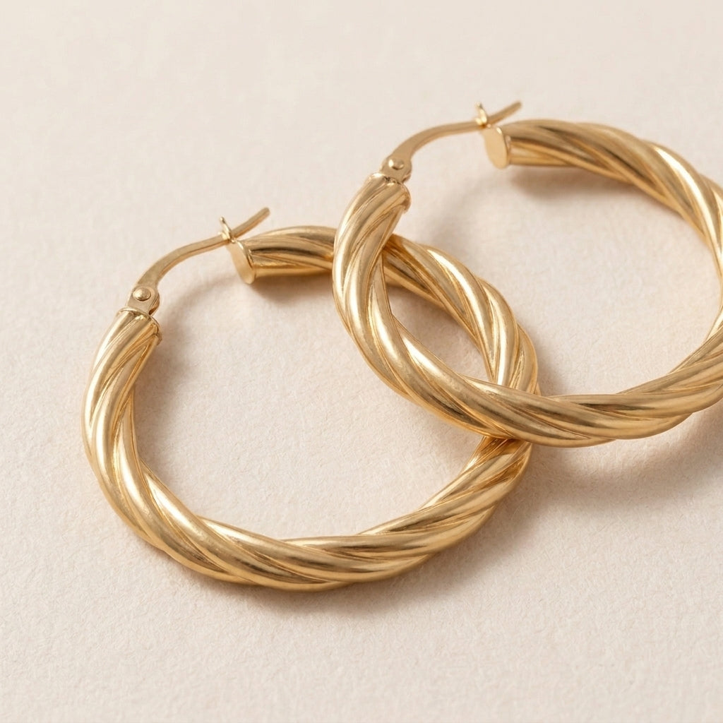 Twisted Hoop Earrings