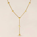 Long Heart Charm Necklace