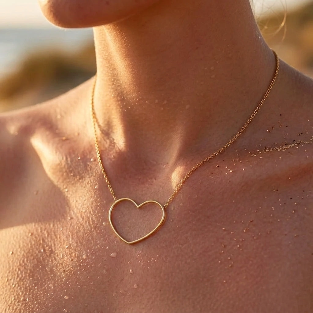 Minimalist Open Heart Necklace