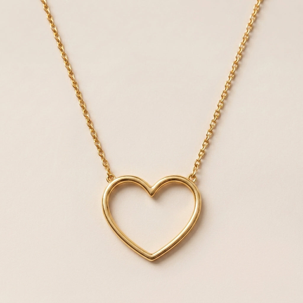 Minimalist Open Heart Necklace