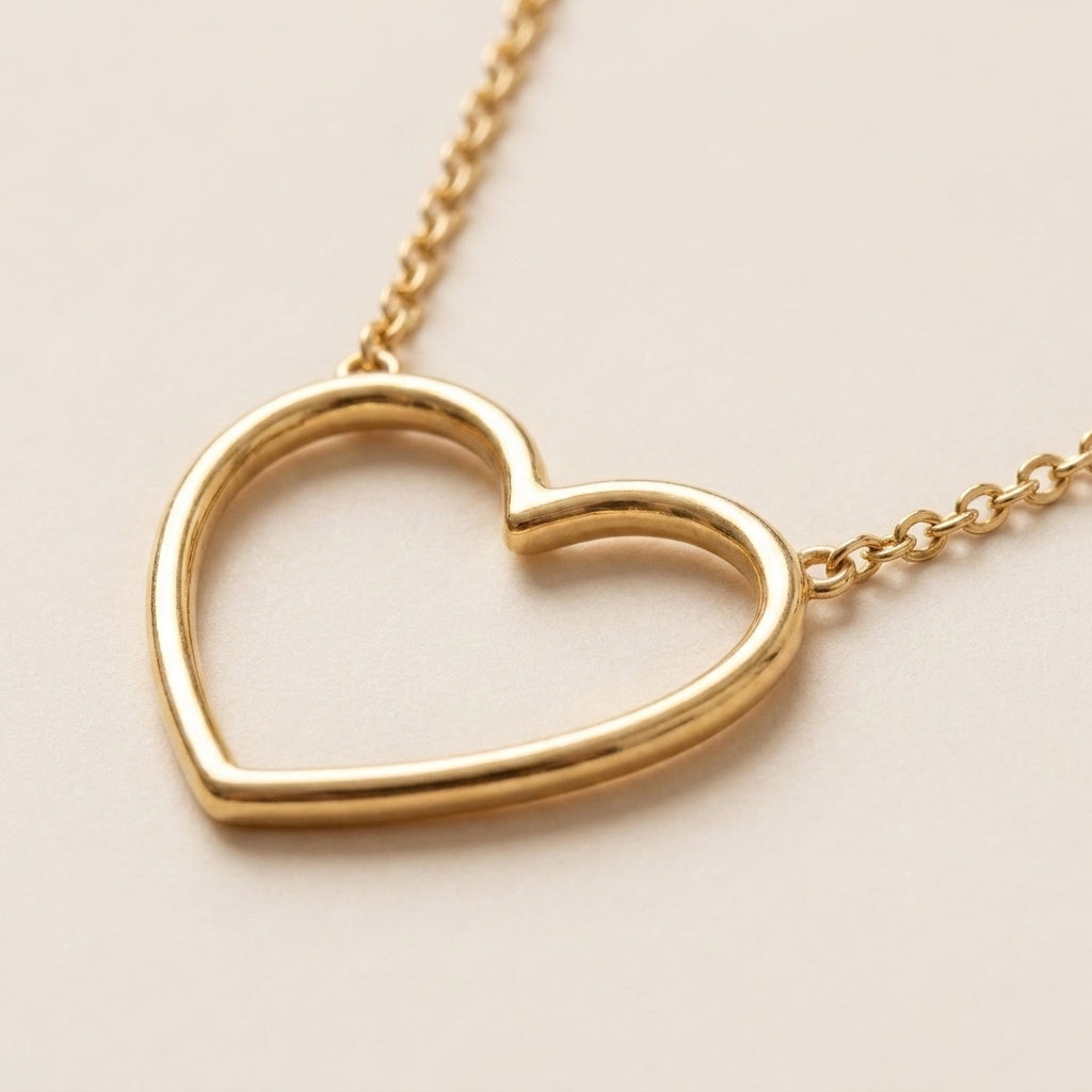 Minimalist Open Heart Necklace
