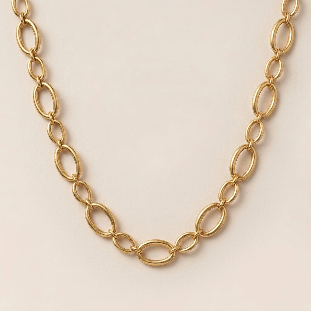 Open Oval Link Necklace