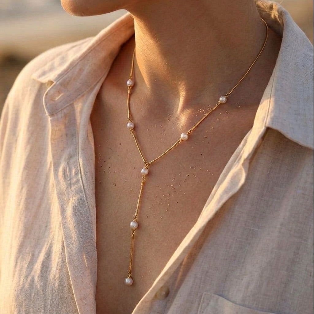 Long Pearl Necklace