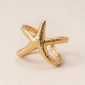 Gold Small Starfish Style Ring