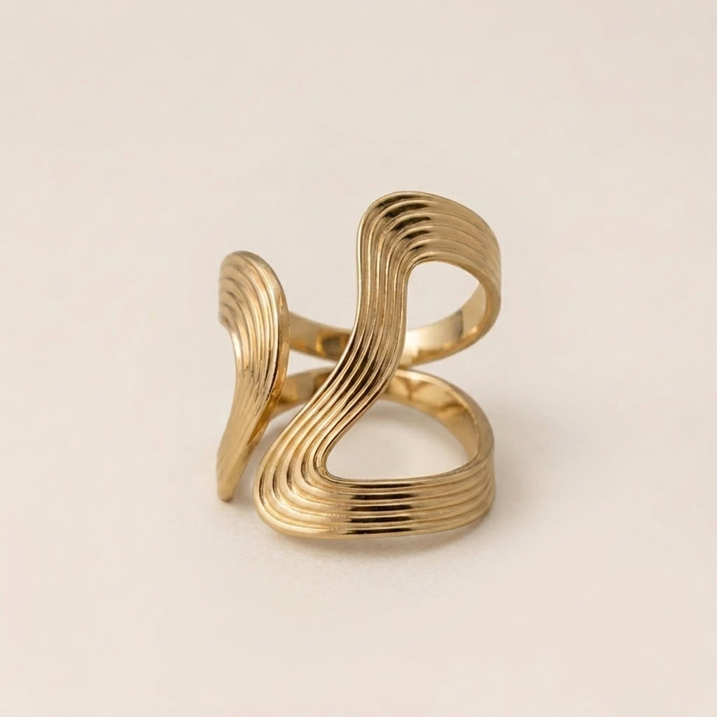 Wave Hollow Ring