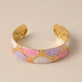 Stainless Steel Enamel Cuff Bracelet