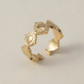 Geometric Gold Plated Sunburst Ring