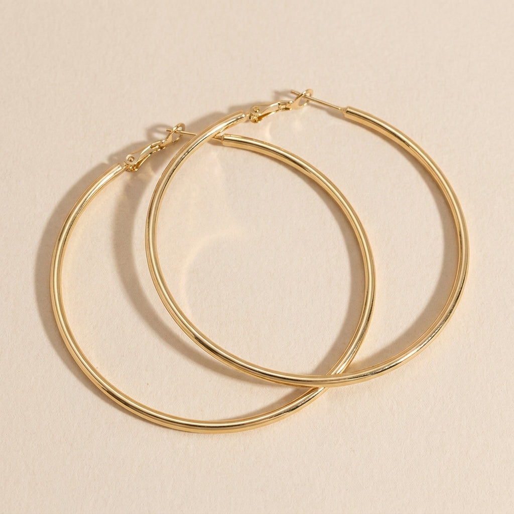Stainless Steel Round Earrings