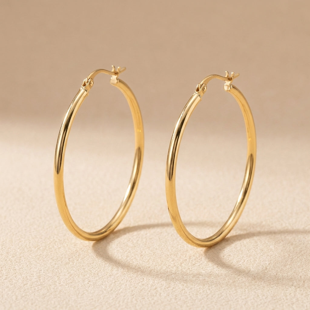Stainless Steel Round Earrings