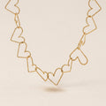 Gold Heart Link Necklace