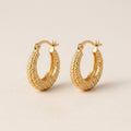 Intricate Dot Motif Hoops