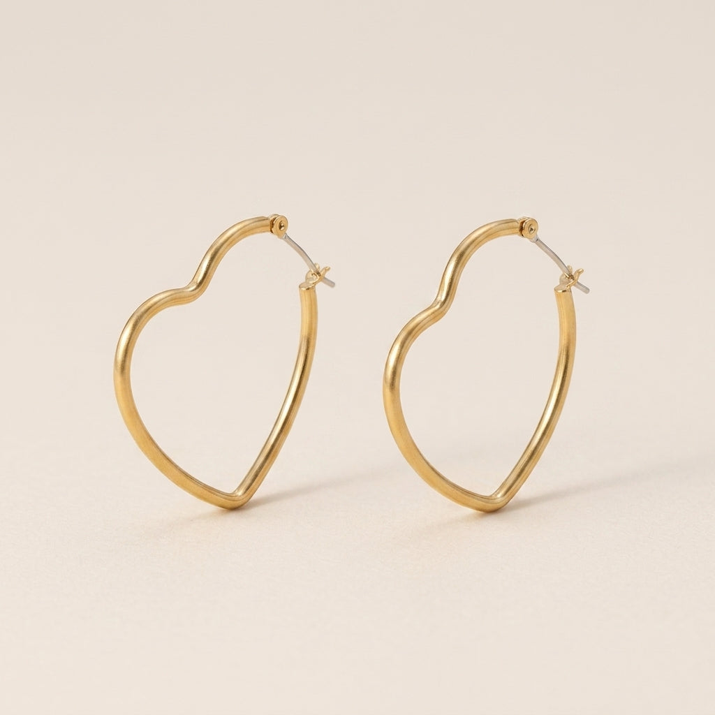 Open Heart Earrings