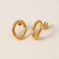 Artful Statement Oval Earrings