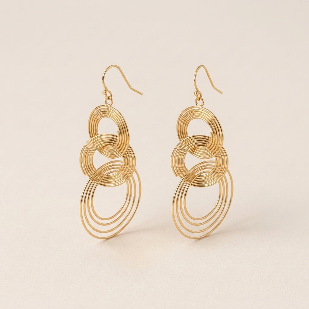 Round Layered Earrings