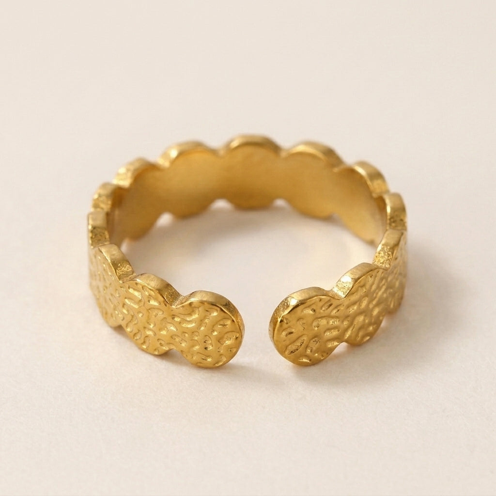 Chunky Hammered Band Ring
