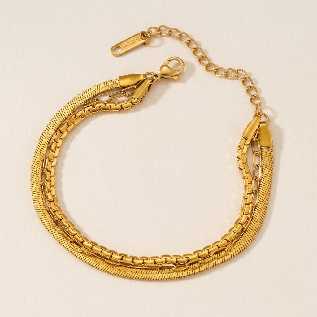 Three-Layer Link Bracelet