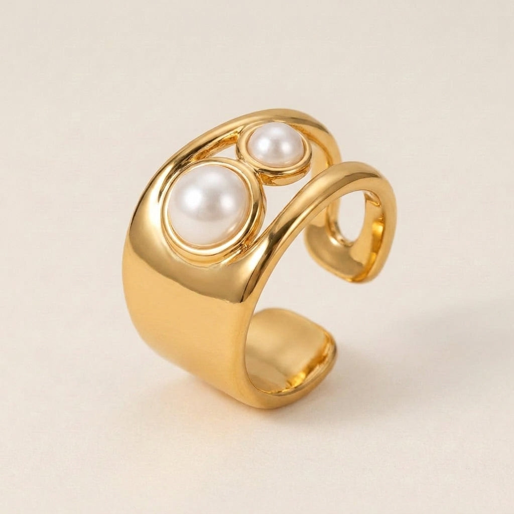 Inlaid Pearl Ring