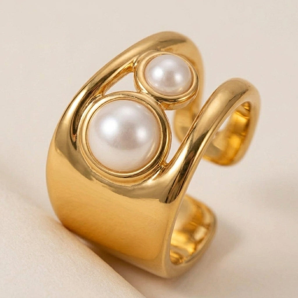 Inlaid Pearl Ring