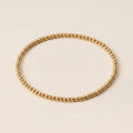 Stainless Steel Bead Bracelet Gold Plated