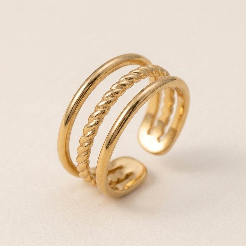 Three-Layer Twisted Ring