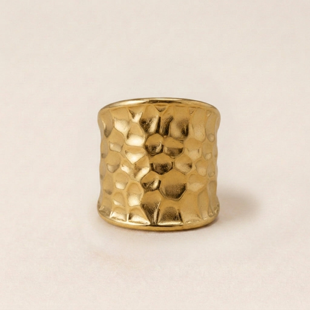 Large Hammered Ring