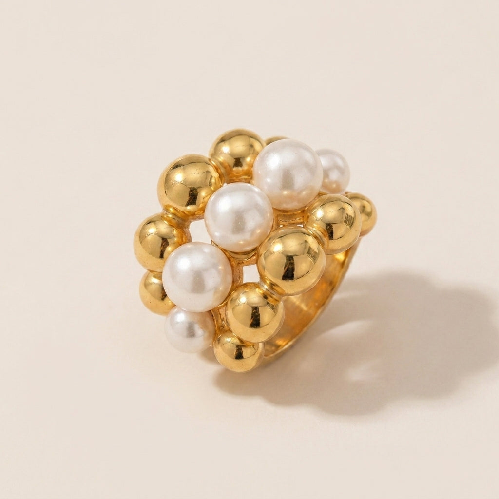 Pearl Cluster Ring