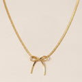 Bow Pendant Gold Necklace