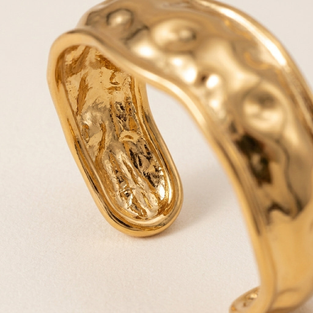 Chunky Wave Bangle Bracelet