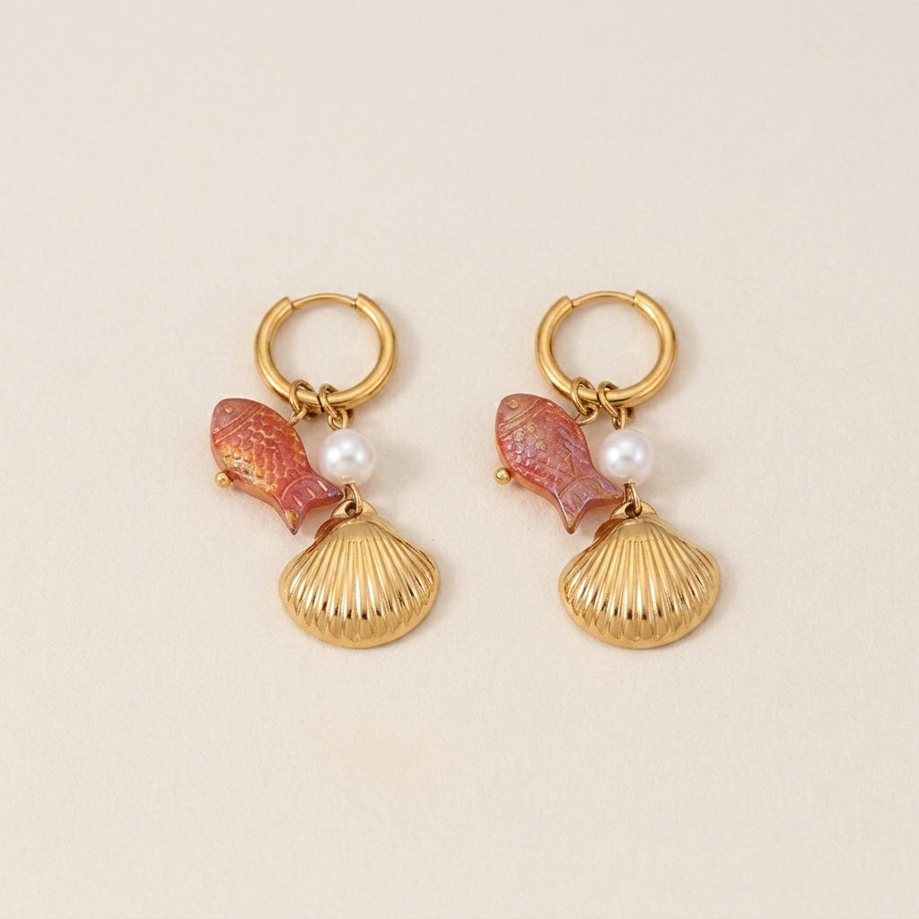 Shell & Fish Earrings