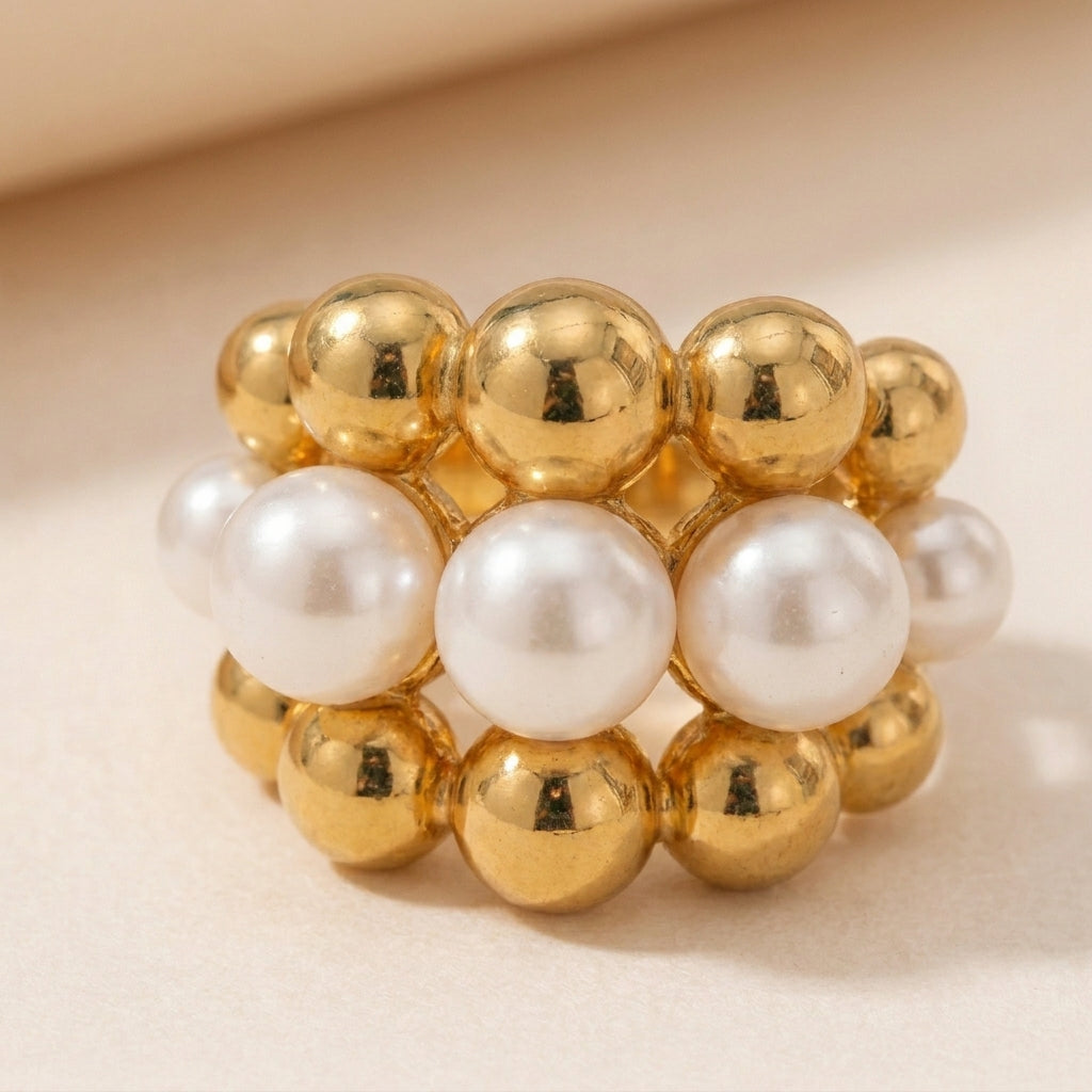 Pearl Cluster Ring