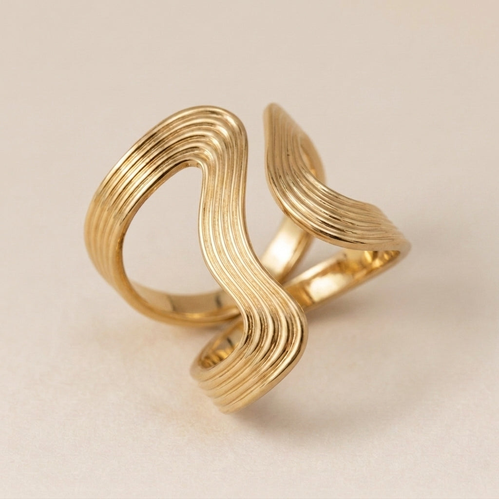 Wave Hollow Ring