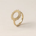Sunflower Gold Plated Adjustable Ring