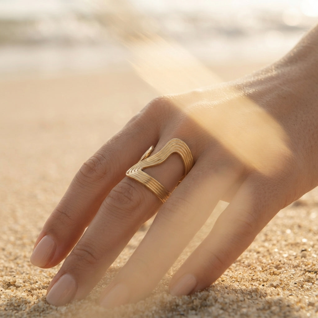 Wave Hollow Ring