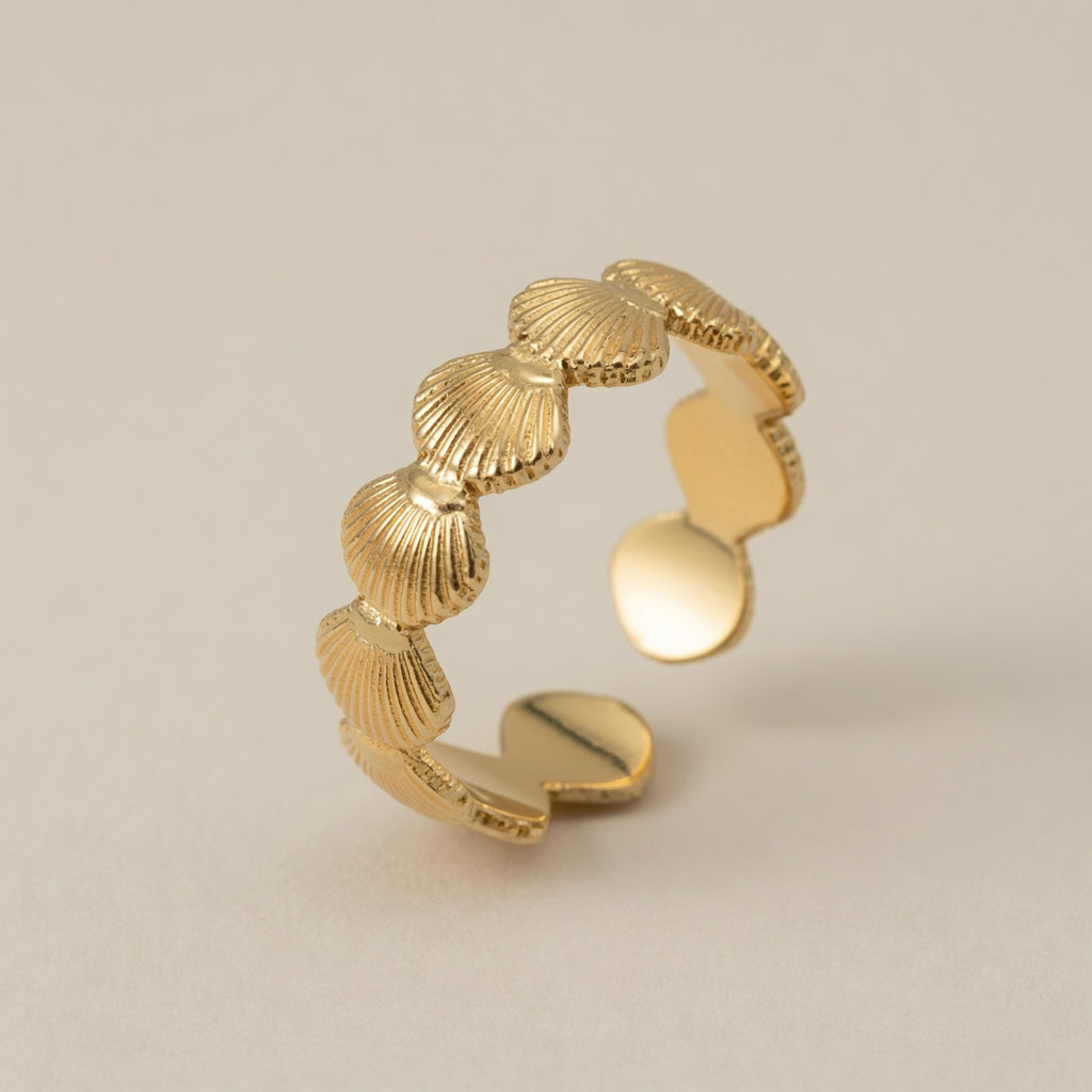 Starfish Shell Adjustable Ring