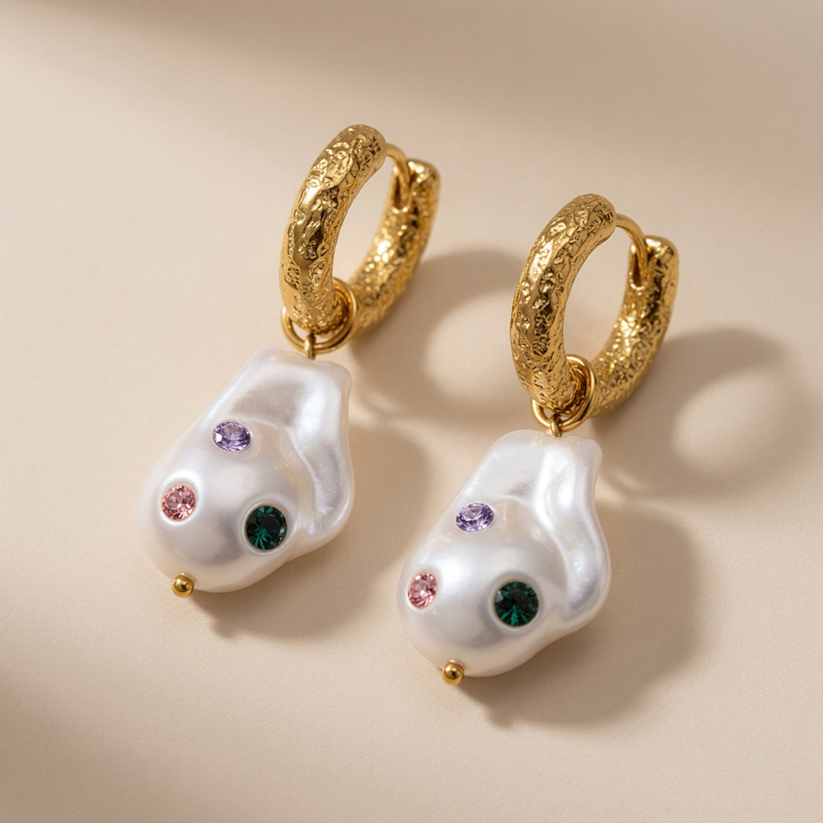 Colored Pearl Earrings