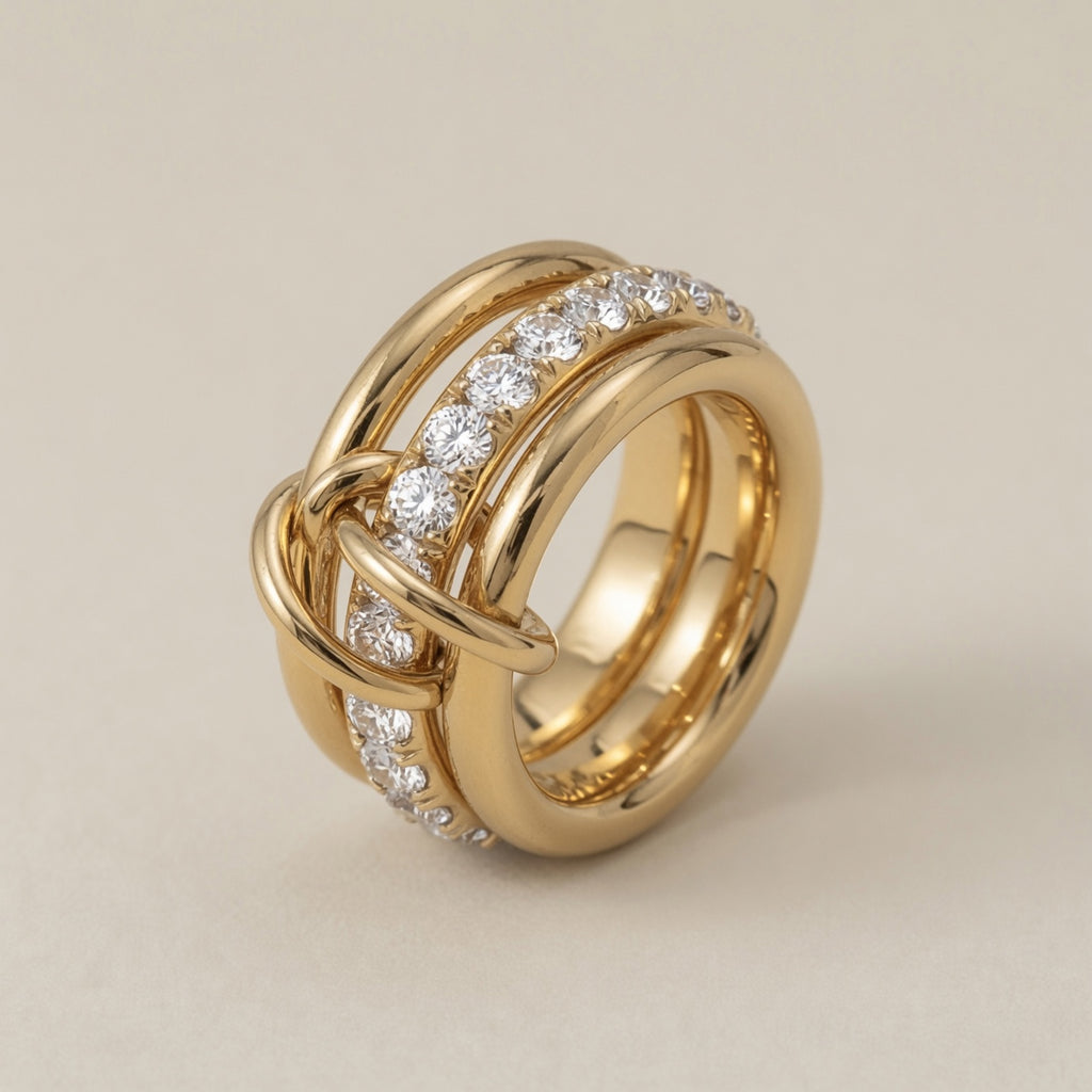 Gold Plated Cubic Zirconia Ring