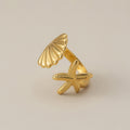 Starfish Shell Adjustable Ring