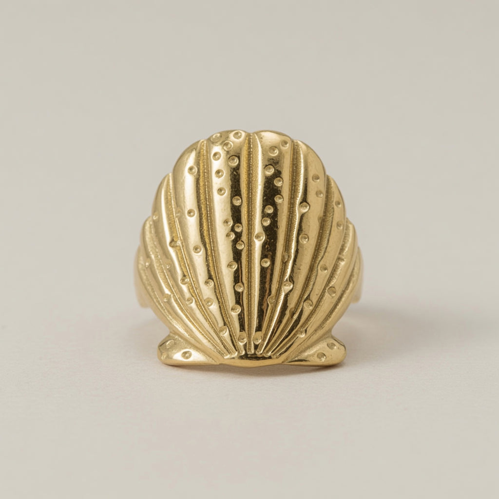 Vintage Gold Plated Geometric Open Ring