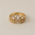 Copper Zirconia Pearl Adjustable Ring