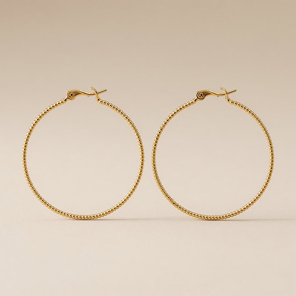 Textured Copper Hoop Earrings