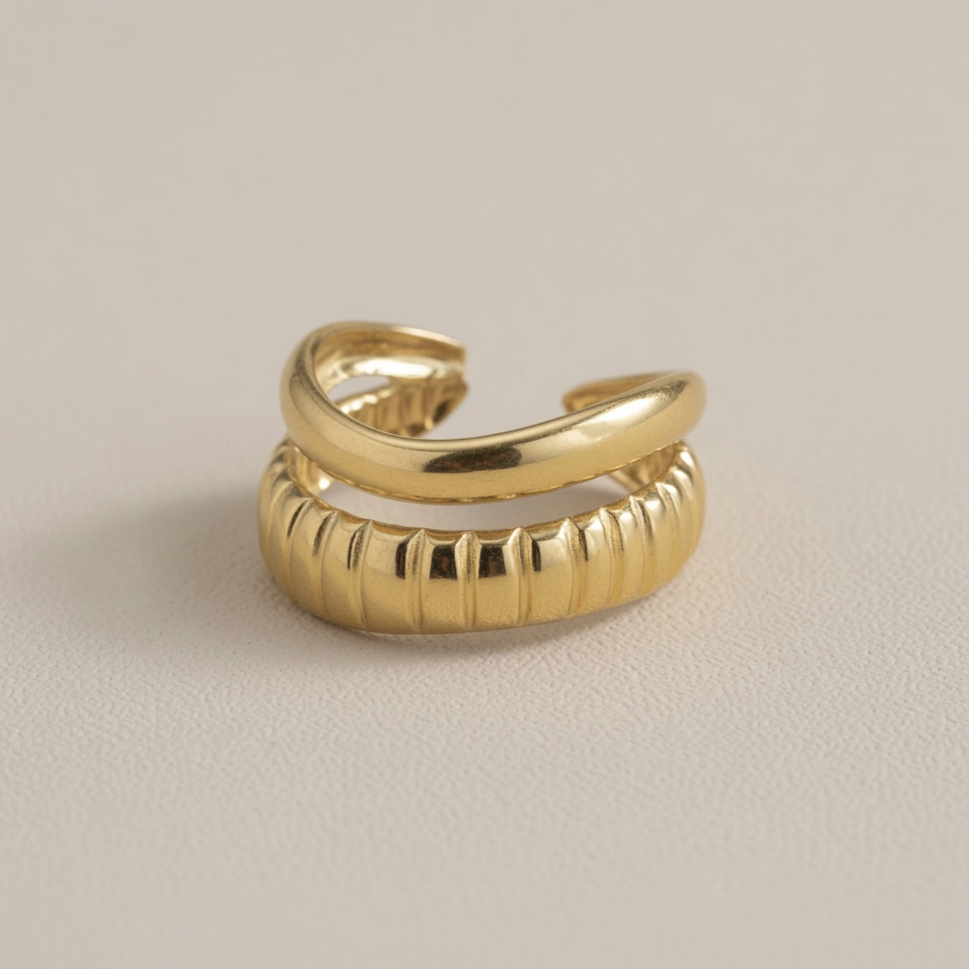 Adjustable Gold Plated Braided Ring
