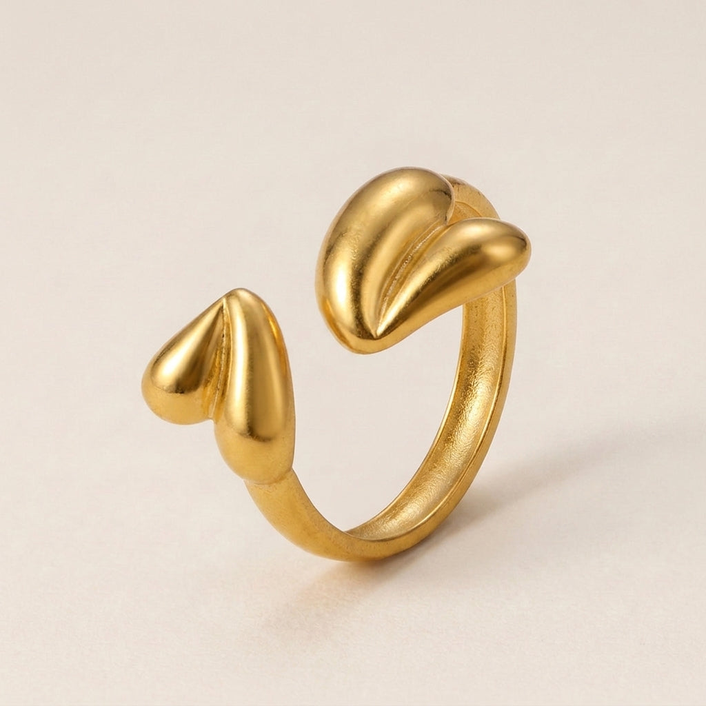 Double Hearts Ring