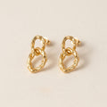 Elegant Interlocking Gold Loop Earrings