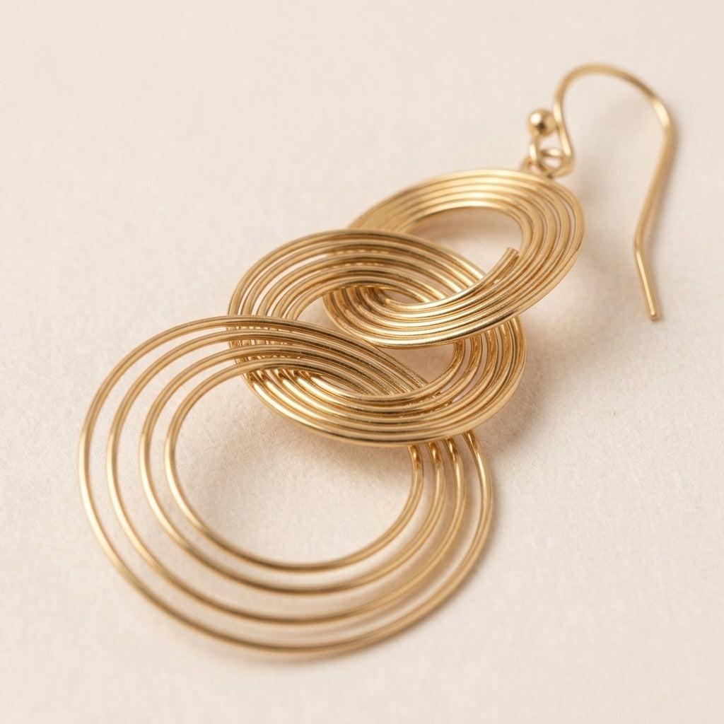 Round Layered Earrings