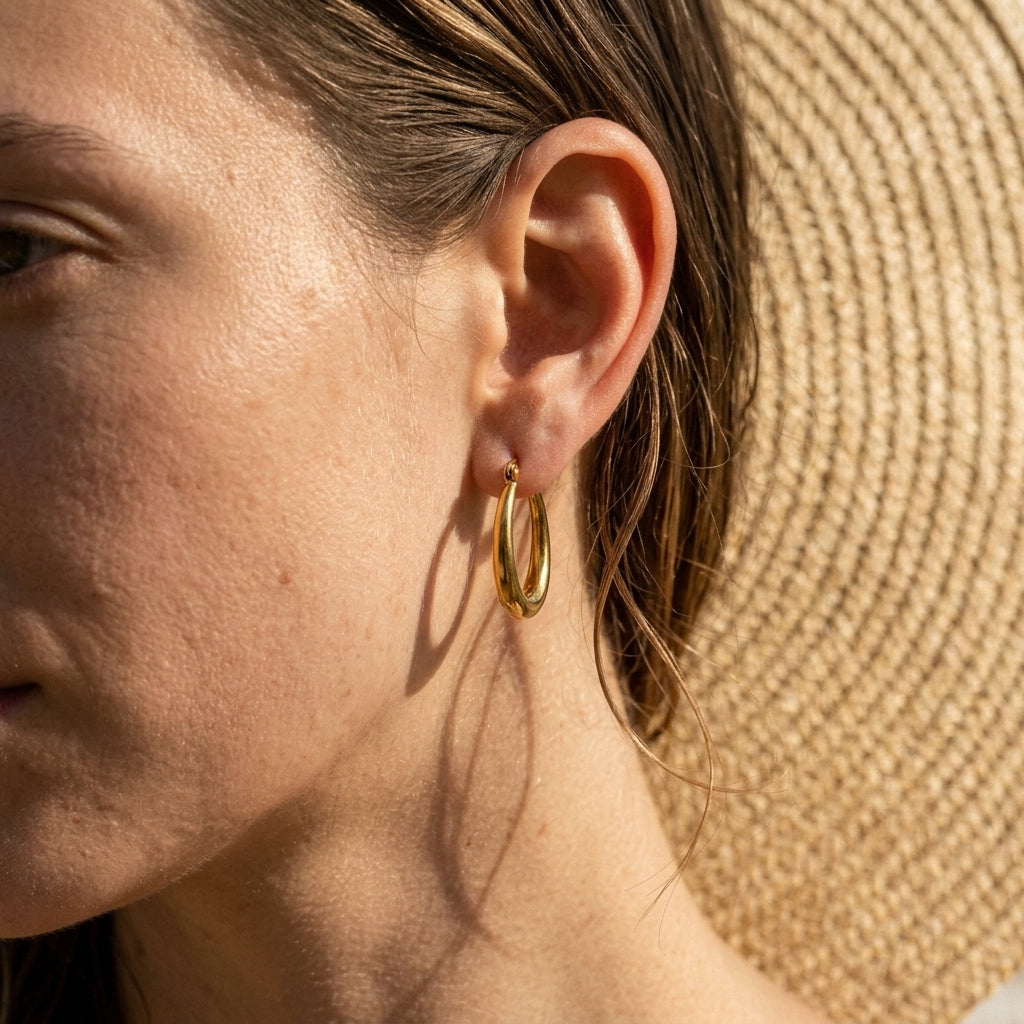 Oval Hoop Earrings