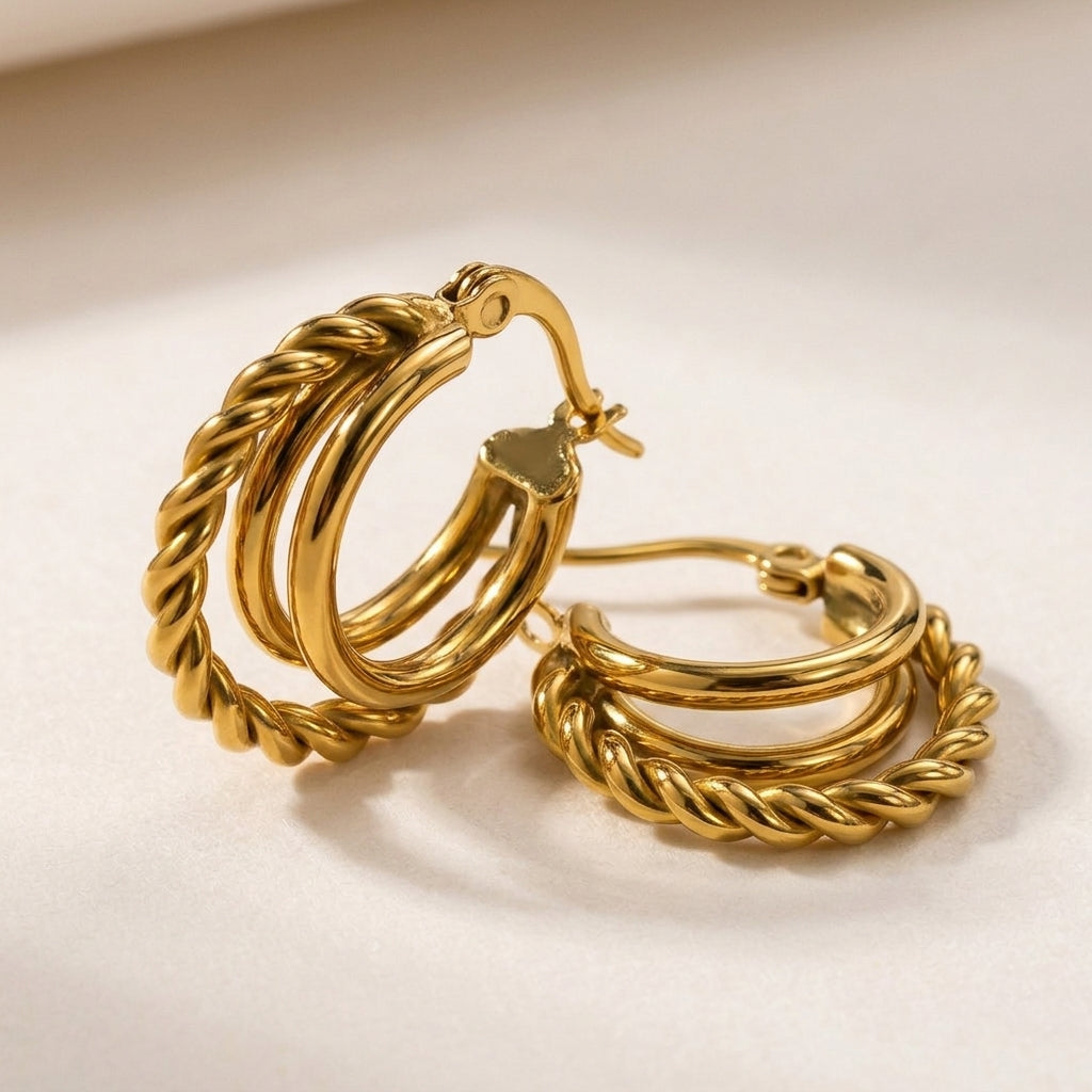 Twisted Loop Earrings