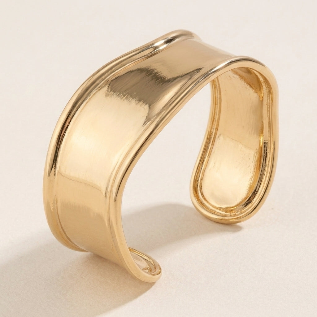 Wavy Gold Cuff Bracelet